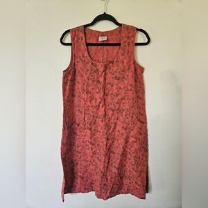 Click By Color Me Cotton 100% Linen Dress With Pockets Small